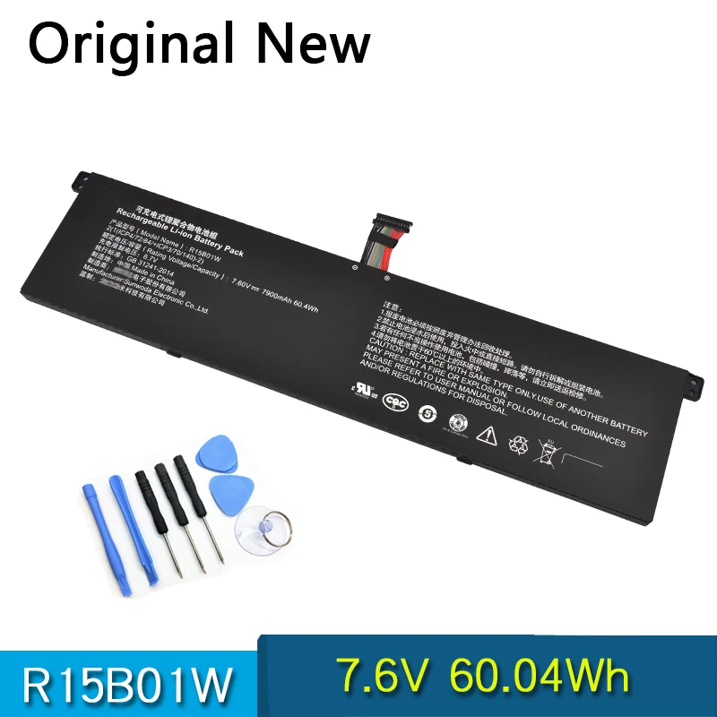 Nova original r15b01w bateria do portátil para xiaomi pro i5 15.6 polegada série 7.6v 60.04wh de alta qualidade