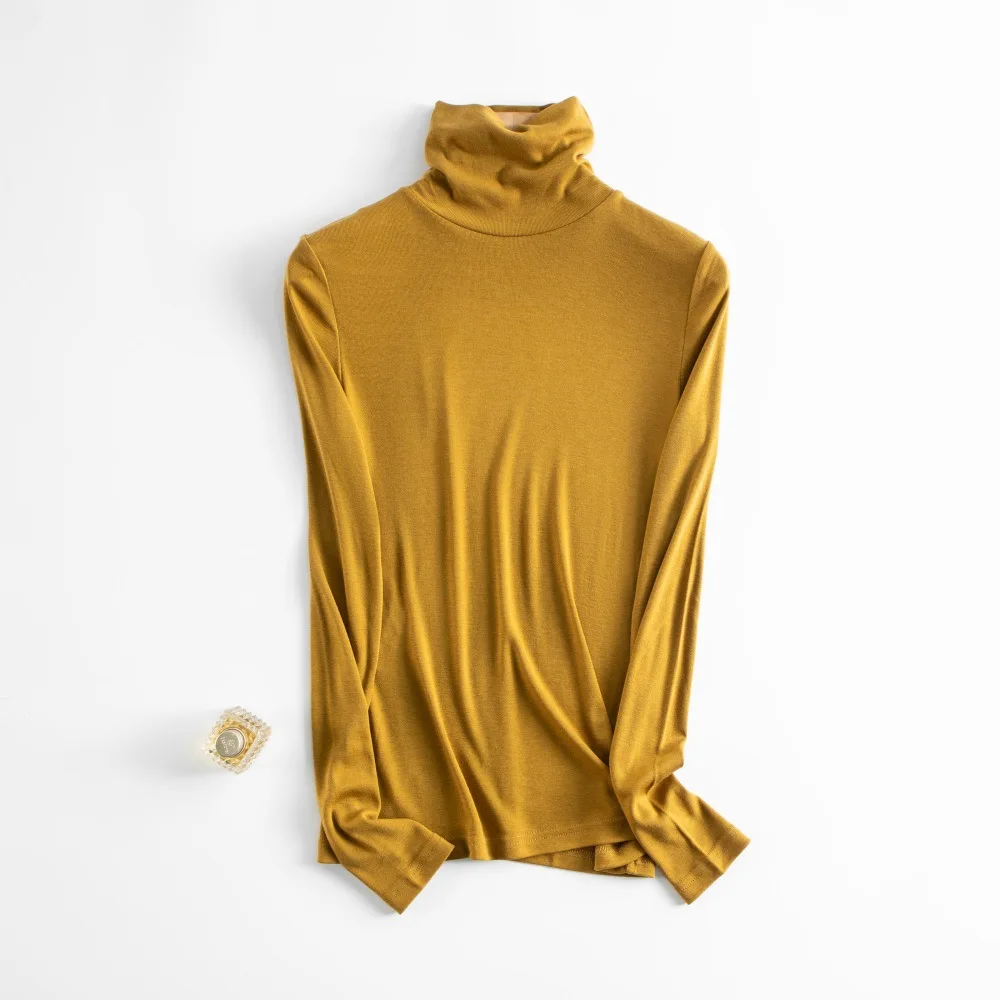 BirdTree, 6A 6% Naturseide Elegante T-Shirts, Damen Langarm O-Ausschnitt, Casual OL Oberteile für den Alltag, Herbst Winter 2026 Neu T48749QM – Detail 22
