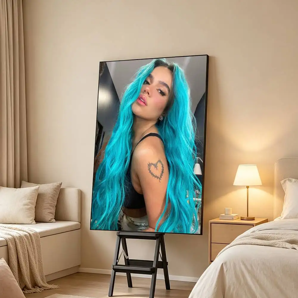Karol G Top Singer Colombian Poster Waterproof Wall Art Sticker For Bar Living Room Vintage Decor High Quality Print Gift