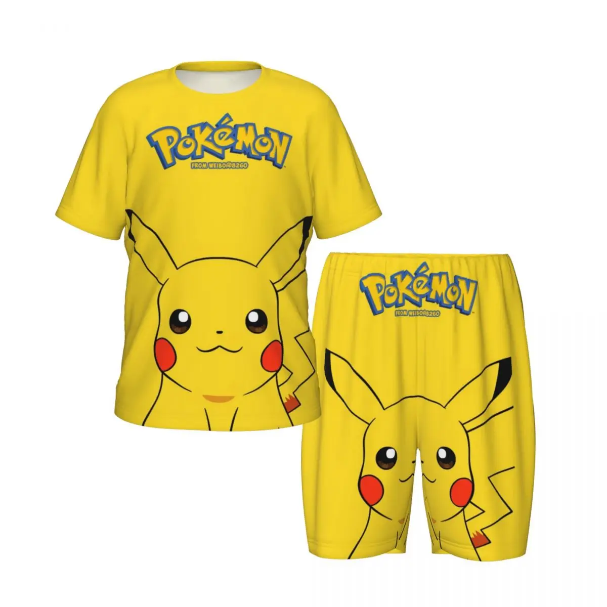 

Новый летний пижамный комплект Pokémon размера плюс 4XL для мальчиков и девочек, ночное белье