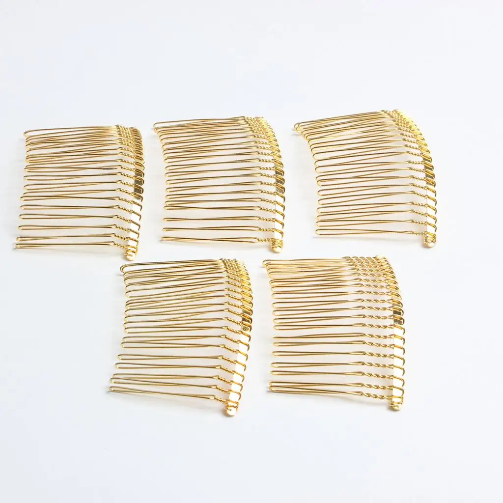 

Alloy Hair Comb 20 Teeth Women’s Hair Accessories Bridal Jewelry DIY Crafts for Wedding Hairdressing Salon Supplies