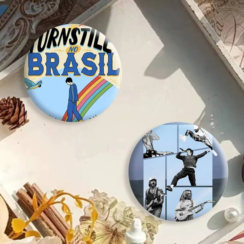 Singer Turnstile Band Brooches Cartoon Badge Pins Backpack Hat Accessories Friend Gift