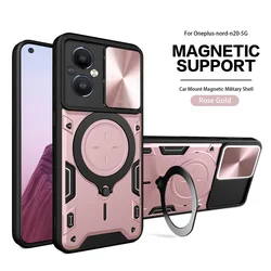 For OPPO Reno7 Lite 5G CPH2343 Case Slide Camera Lens Protect Armor Phone Case For OPPO Reno8 Lite Ring Holder Stand Back Cover