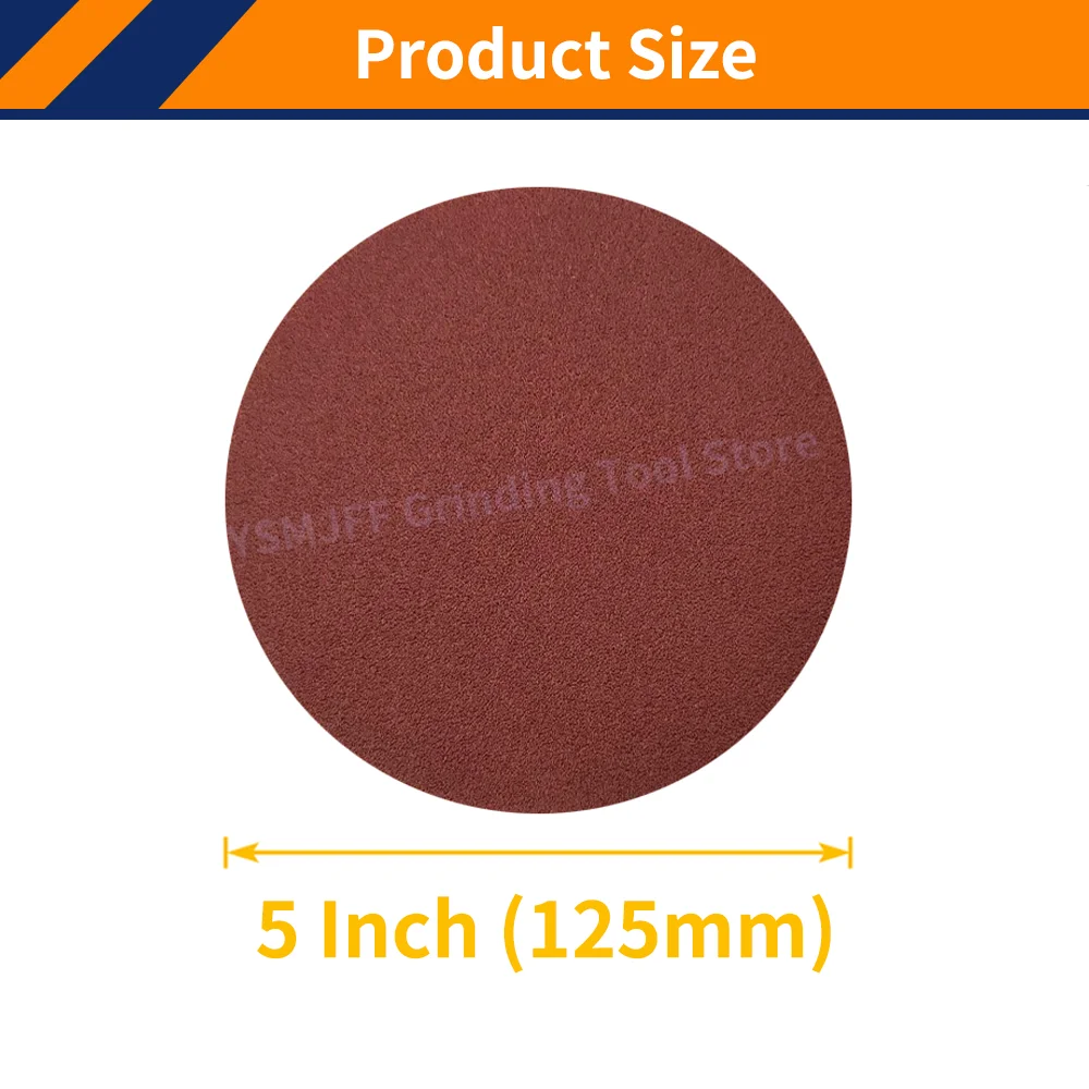 50 PCS 5 Inch Sanding Discs,40-2000 Grits Hook and Loop Abrasive Sanderpaper Sanding Pad For Random Orbital Sander Metal Sanding