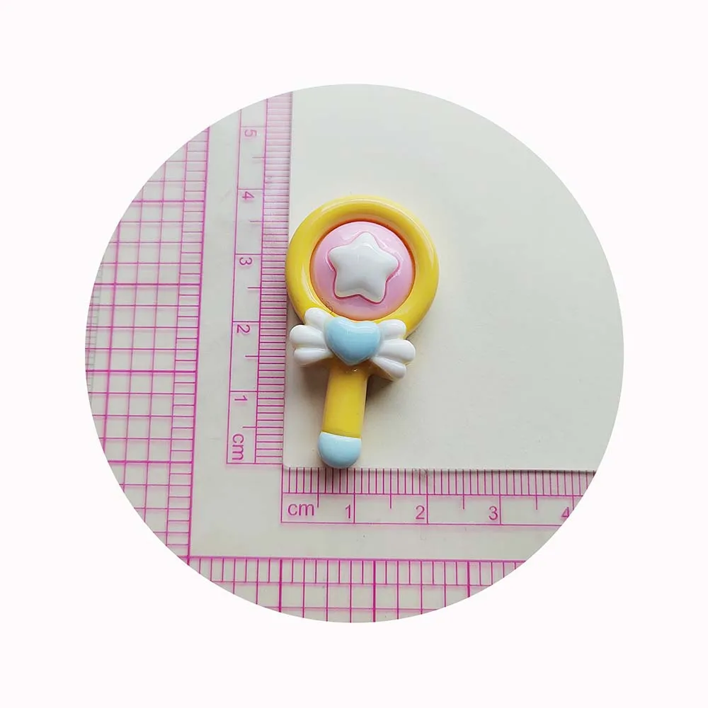 Cute Flatback Magic Fairy Stick Resin Cabochon Scrapbooking For Phone Decoration DIY Handmade Jewelry Making Accessories