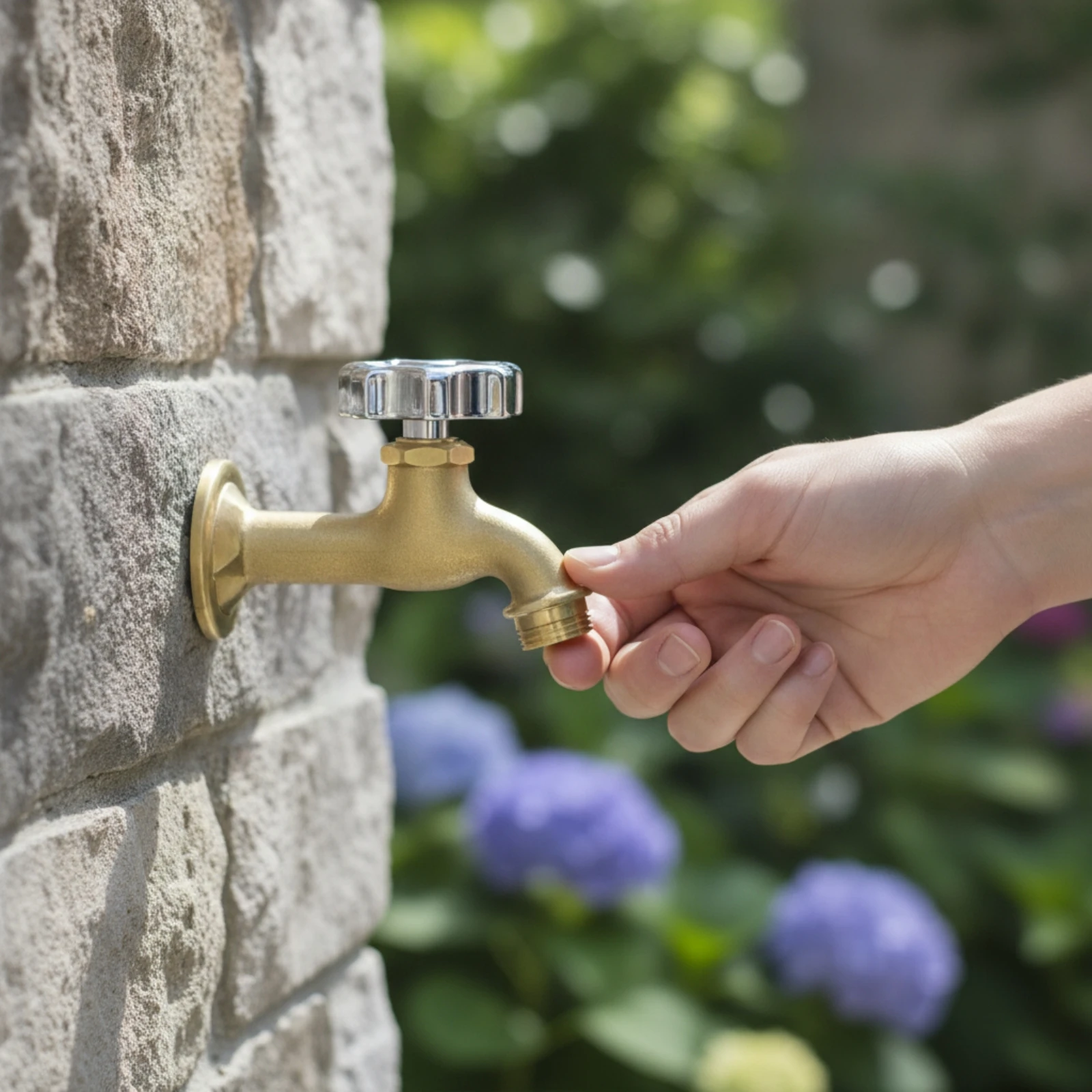 Faucet Handle with Adapter Compatible Outdoor Faucet Handle Spigot Knob Square-Hole Hardware Zinc Alloy for Homeowners