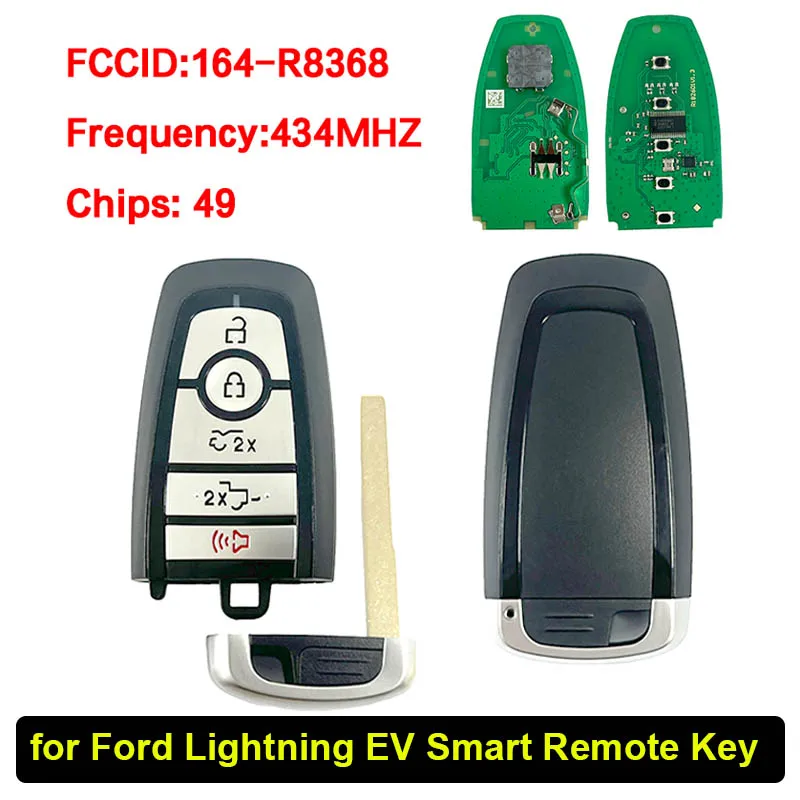 

CN018148 for Ford Lightning EV Smart Remote Key 4+1 button FCC:164-R8368 434MHZ 49Chip M3N-A3C108397