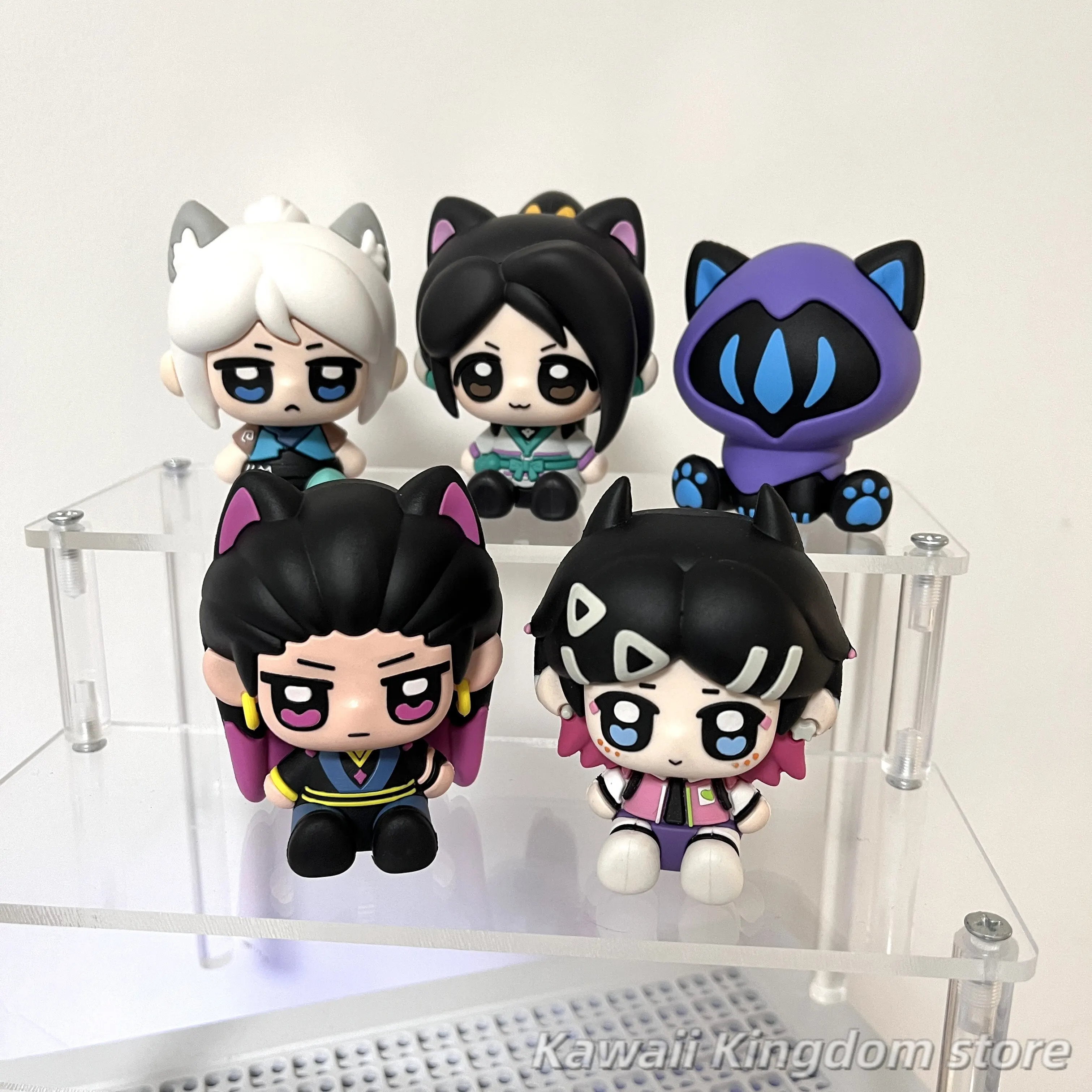 VALORANT Omen Clove Sage Reyna Jett Neon Iso Anime PVC Stand Posture Ornament Cartoon Characters Figurine Action Figure Toy Home view 3