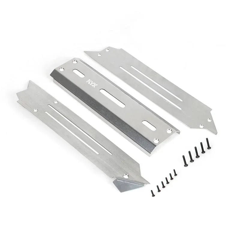 KYX Racing Stainless Steel Chassis Guard Chassis Armor Shield Upgrades Parts for RC Crawler Car Traxxas 1/10 Maxx WideMaxx