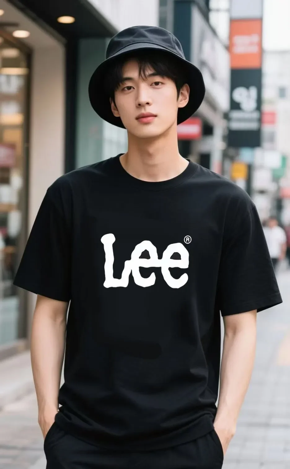 2025 South Korea classic hot selling round neck pure cotton breathable T-shirt men and women the same