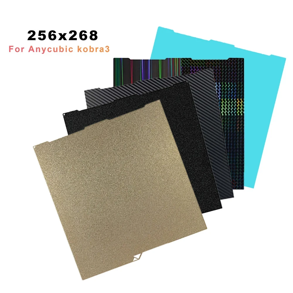 

Kobra 3 Build Plate Kobra 3 Pei Textured PEO 256x268 For Anycubic Kobra 3 Combo Build Plate Spare Parts Double Sided Heat Bed