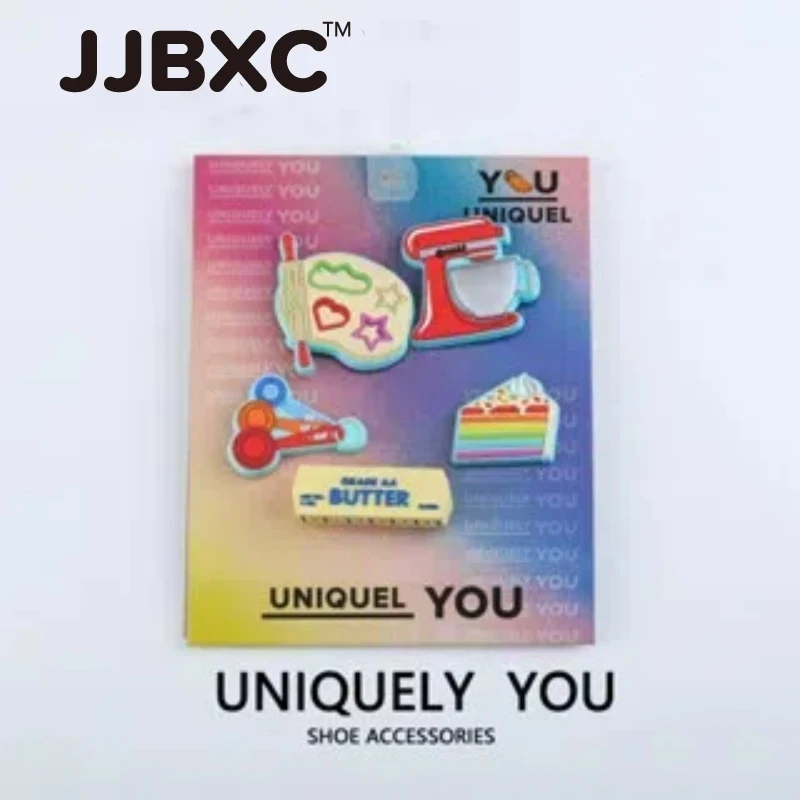 JJBXC charms set Shoe buckles and accessories (with cardboard) cartoon rice cooker series