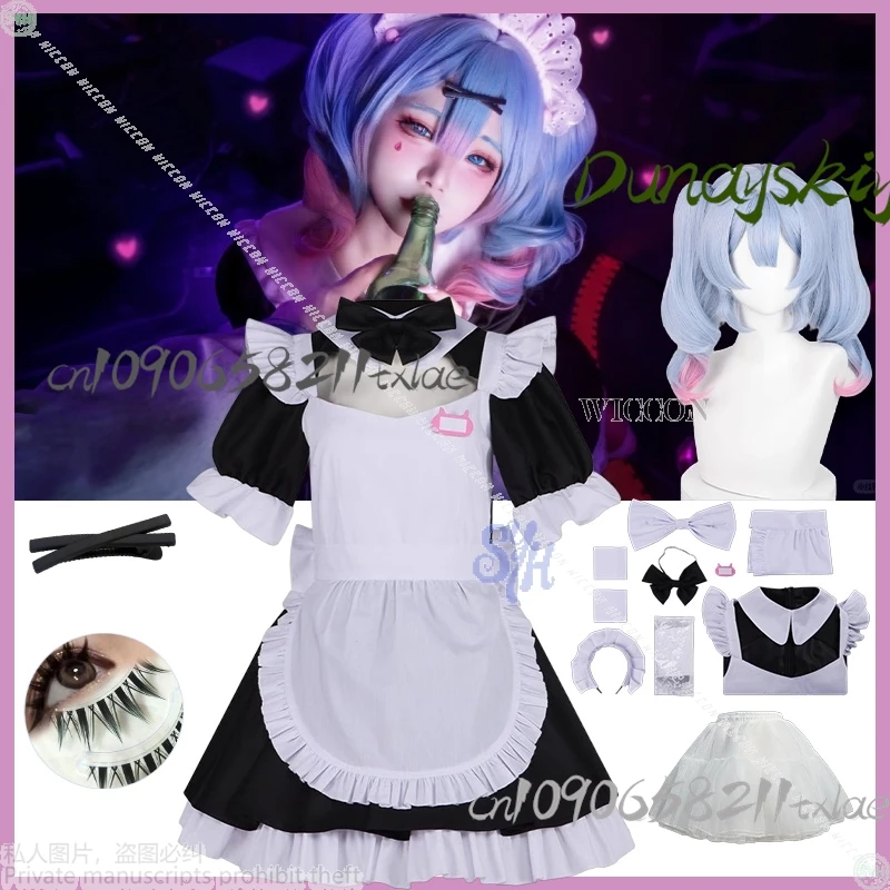 أرنب هول لعبة مشروع Sekai Mikuuu تأثيري Kawaii Jirai Kei الفتيات أنيمي زي اليابانية خادمة فستان جميل لوليتا هالوين #1