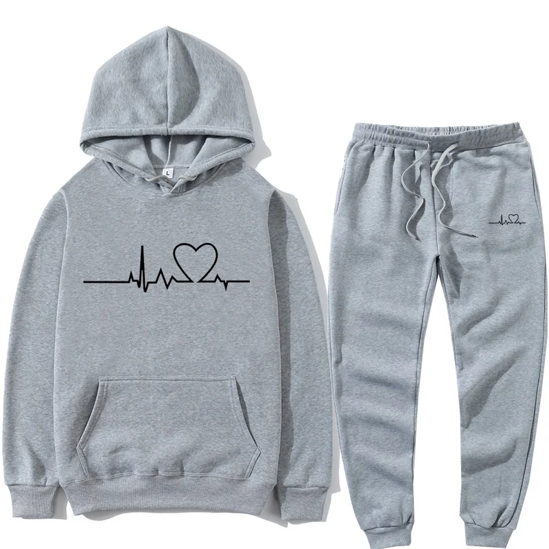 Completi da uomo giacche Casual con cappuccio moda uomo Set caldo tuta abbigliamento sportivo felpe con cappuccio + pantaloni Set cappotto giacca