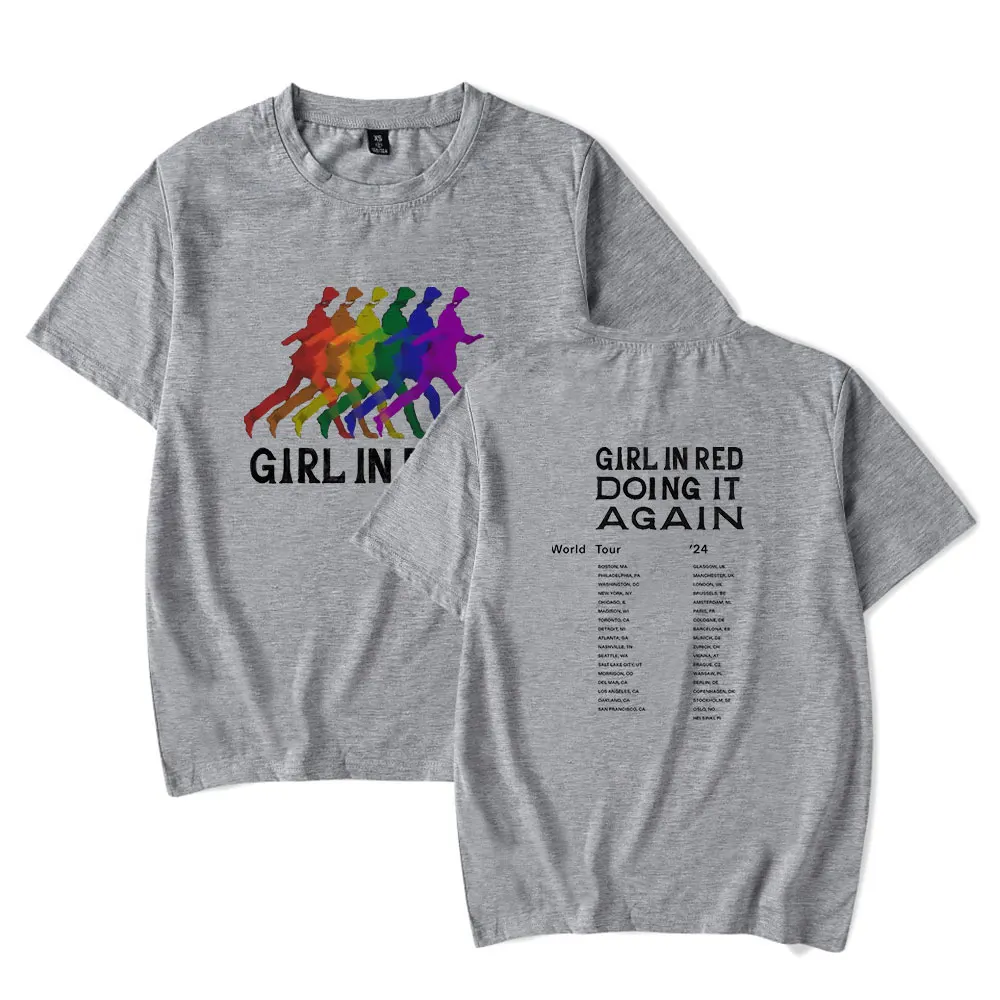Girl In Red Rainbow Silhouette Tee Doing It Again World Tour Women