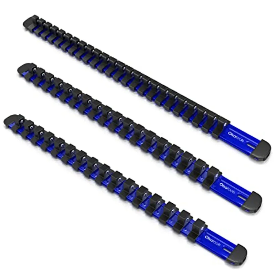 

Набор из 3 предметов: алюминиевый органайзер для гаечных ключей с фиксирующими заглушками (24 клипсы, 18 клипс, 16 клипс), профессиональный держатель для гаечных ключей