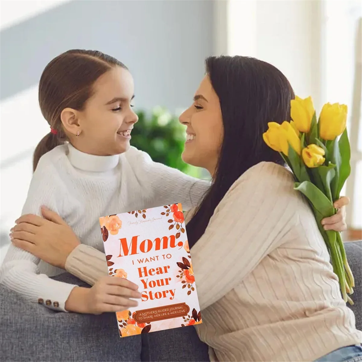 T88C Mom I Want to Hear Your Story Journal A Mother'S Guided Journal หนังสือวารสารอเนกประสงค์สมุดบันทึกแบบพกพาผู้ปกครอง