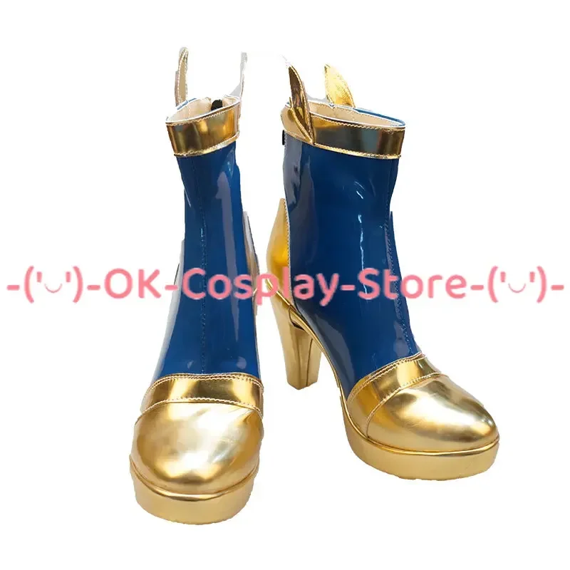 [Personalizado] Sona Buvelle Cosplay Sapatos LOL Star Guardian Anime Roleplay Prop Halloween Carnaval Festa Botas de couro PU