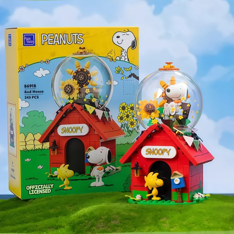 

Pantasy новые строительные блоки Snoopy, классический красный дом, хрустальный шар, модель, коллекция головоломок, строительные игрушки, детские подарки