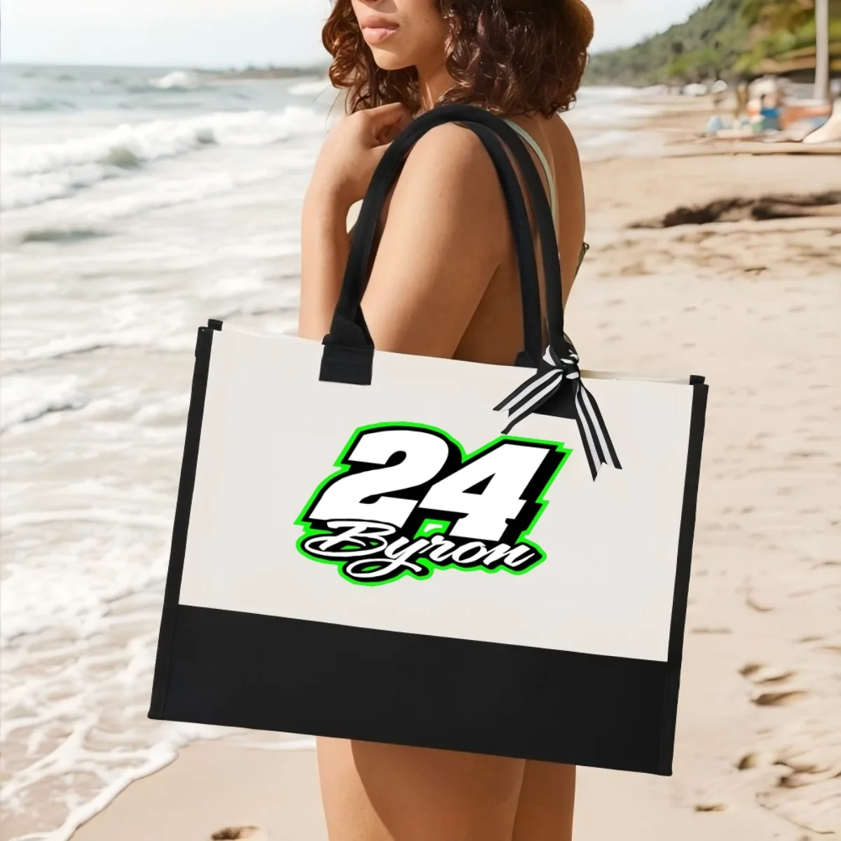 

William Byron 24 2026 Новое поступление, модная практичная просторная многоразовая большая сумка с узором и принтом, 2-цветная сверхмощная большая сумка через плечо