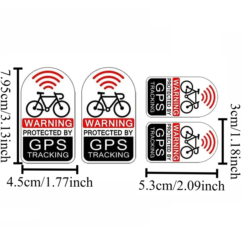 4PCS Waterproof GPS Pattern Vinyl Decals for Bike Top Tube Helmet Motorcycle E-Scooter Personalized Vehicle DIY Decor