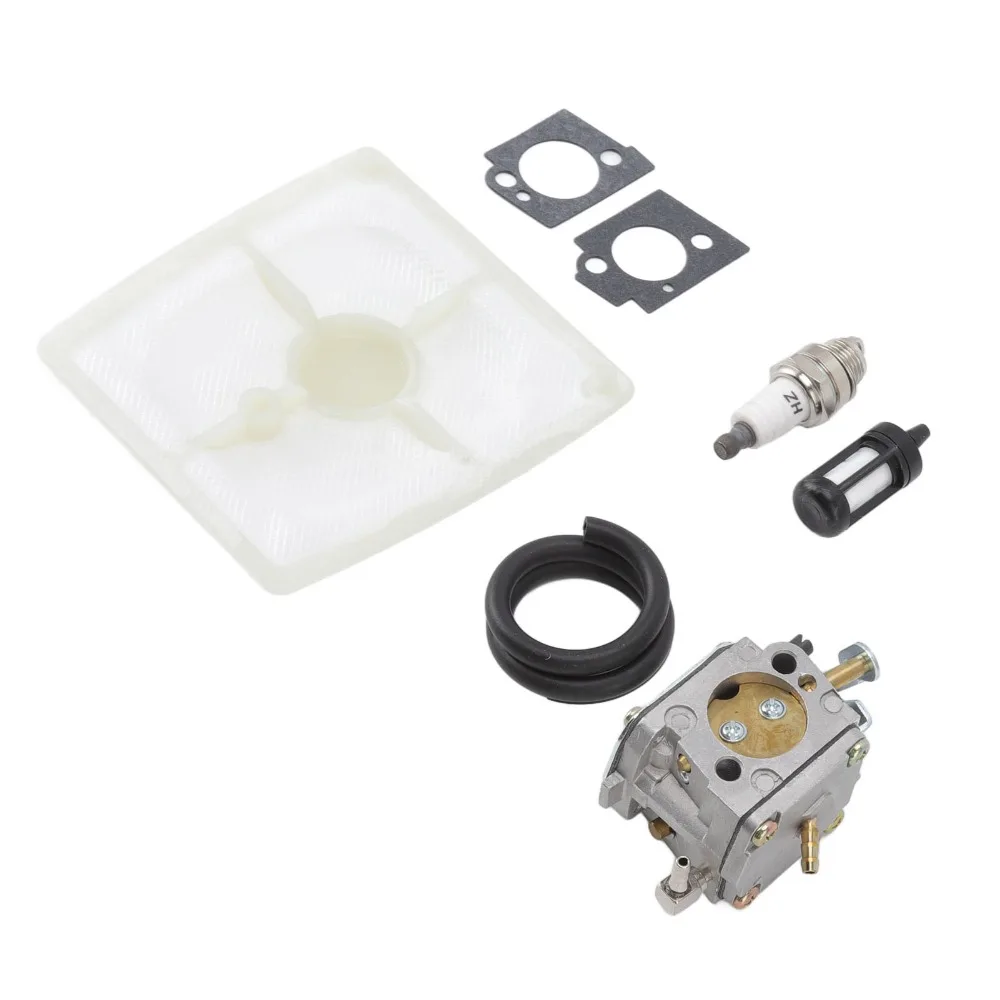 Professional Aluminum Carburetor Kit Compact Silver Fuel Filter Kit Easy to Install Air Filter Kit for Stihl 041 041AV 051AV