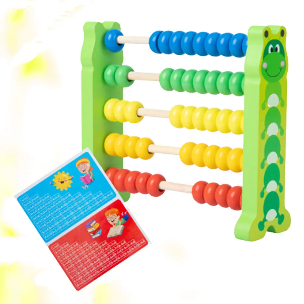 1Pcs Giraffe Calculating Tool Wooden Abacus Educational Supply for Kids Preschool Colorful Numeration Lightweight Durable