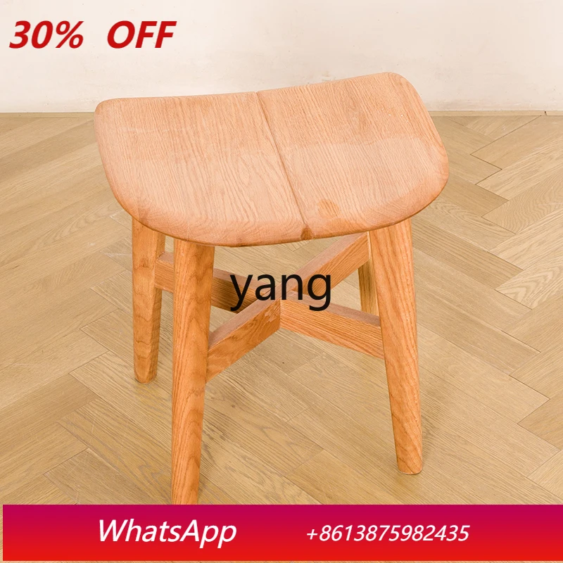 LTT  Modern Simple Living Room Home Stool Fashion Creative Bench Log Wind Shoe Change Stool