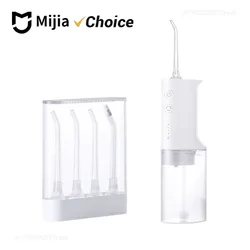 Mijia Portable Oral Irrigator,4 Mode 200ML Rechargeable Flossers IPX7 Waterproof Portable Cordless Teeth Cleaning Machine