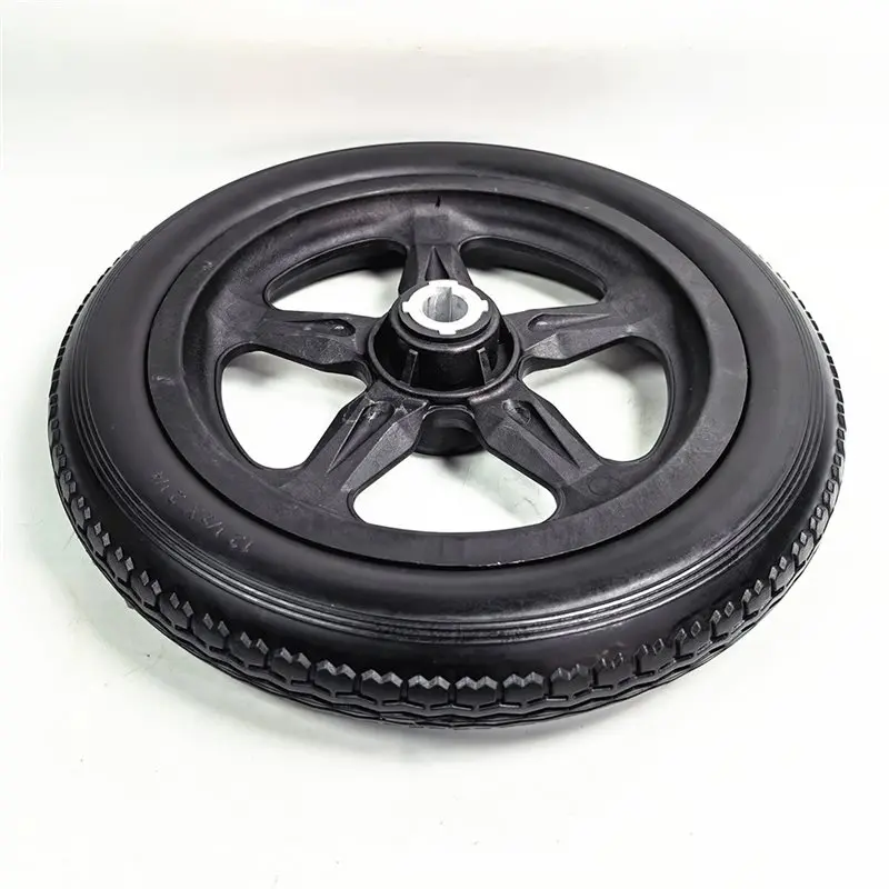 NEW HOT In Stock-Kids Bike 12 Inch 1/2X2 1/4 Inflatable Solid Tire Wheel Aluminum Key Slot Flange City Cavalier Thread Style