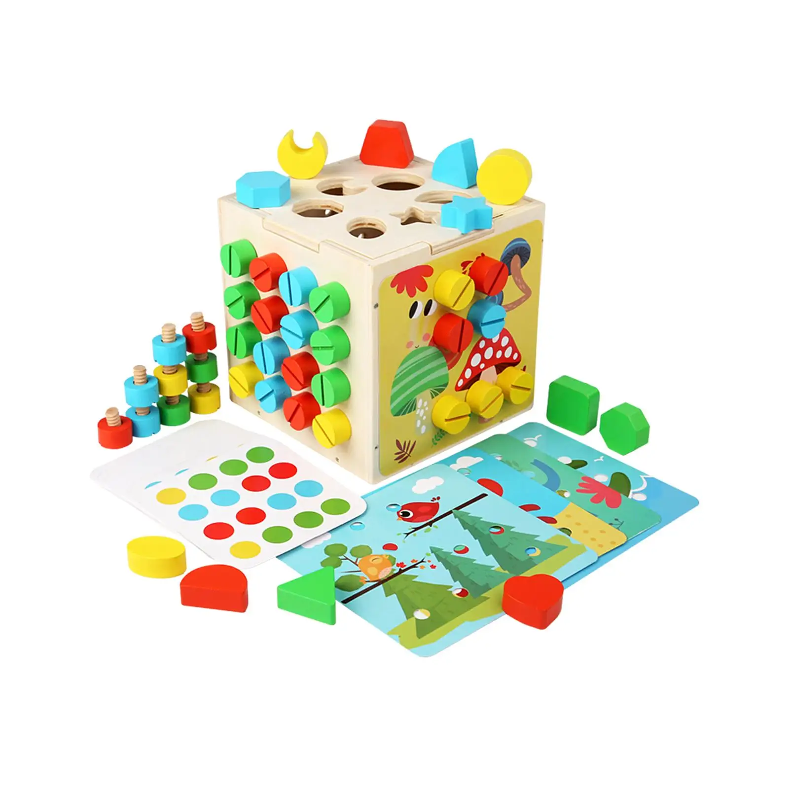 Wooden Screw Nut Toys Development Activity Screws for Boys and Girls