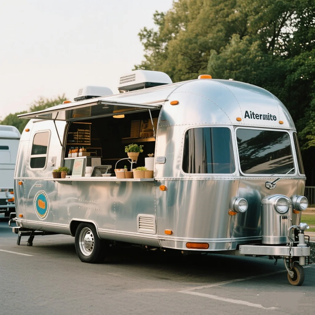 

USA Standard Stainless Steel Air Stream Food Truck Concession BBQ Food Trailer with Fully Equipped Custom Food Truck