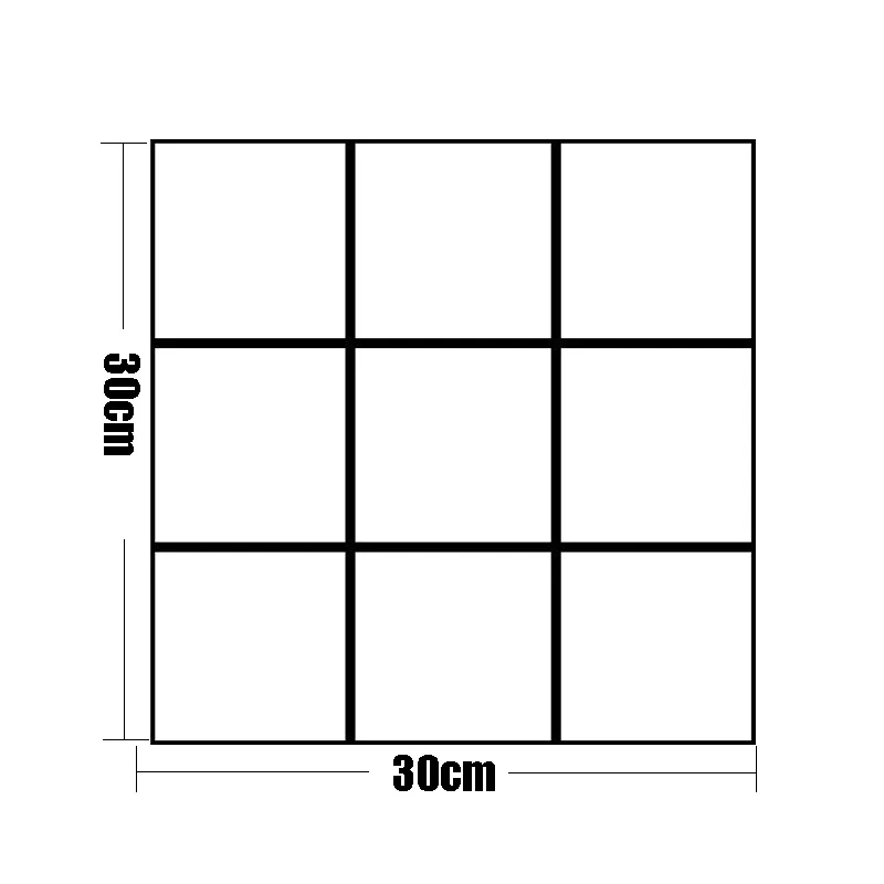 1/10/20pcs 9-grid Version Peel and Stick Wall Tile Square Waterproof Wall Stickers for Kitchen Bathroom Living Room Wall Decals
