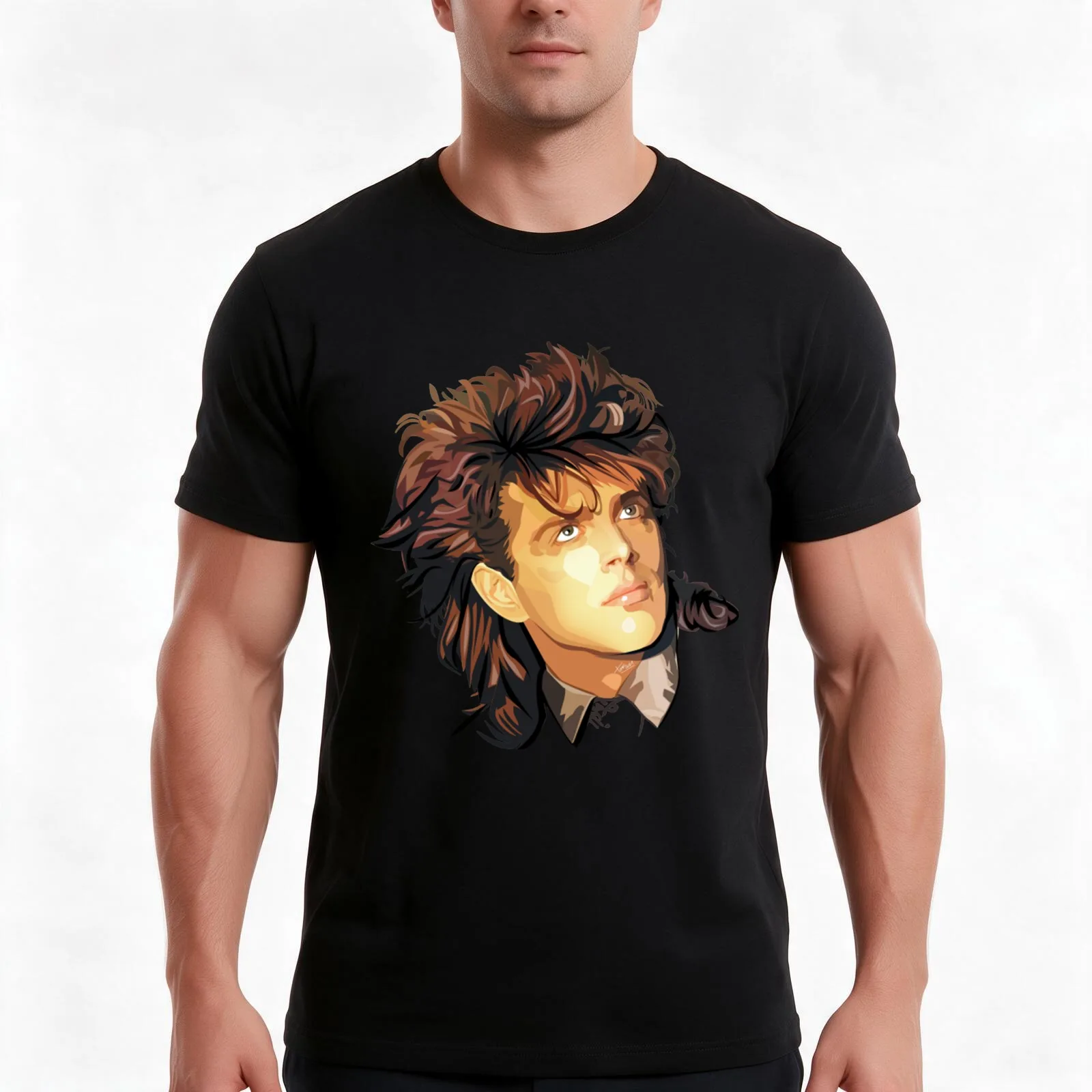 Thompson Twins Tom Bailey Music Eighties Boy T-Shirt, Summer Casual Cotton Tee, Oversized Streetwear Tops, Vintage Graphic Print