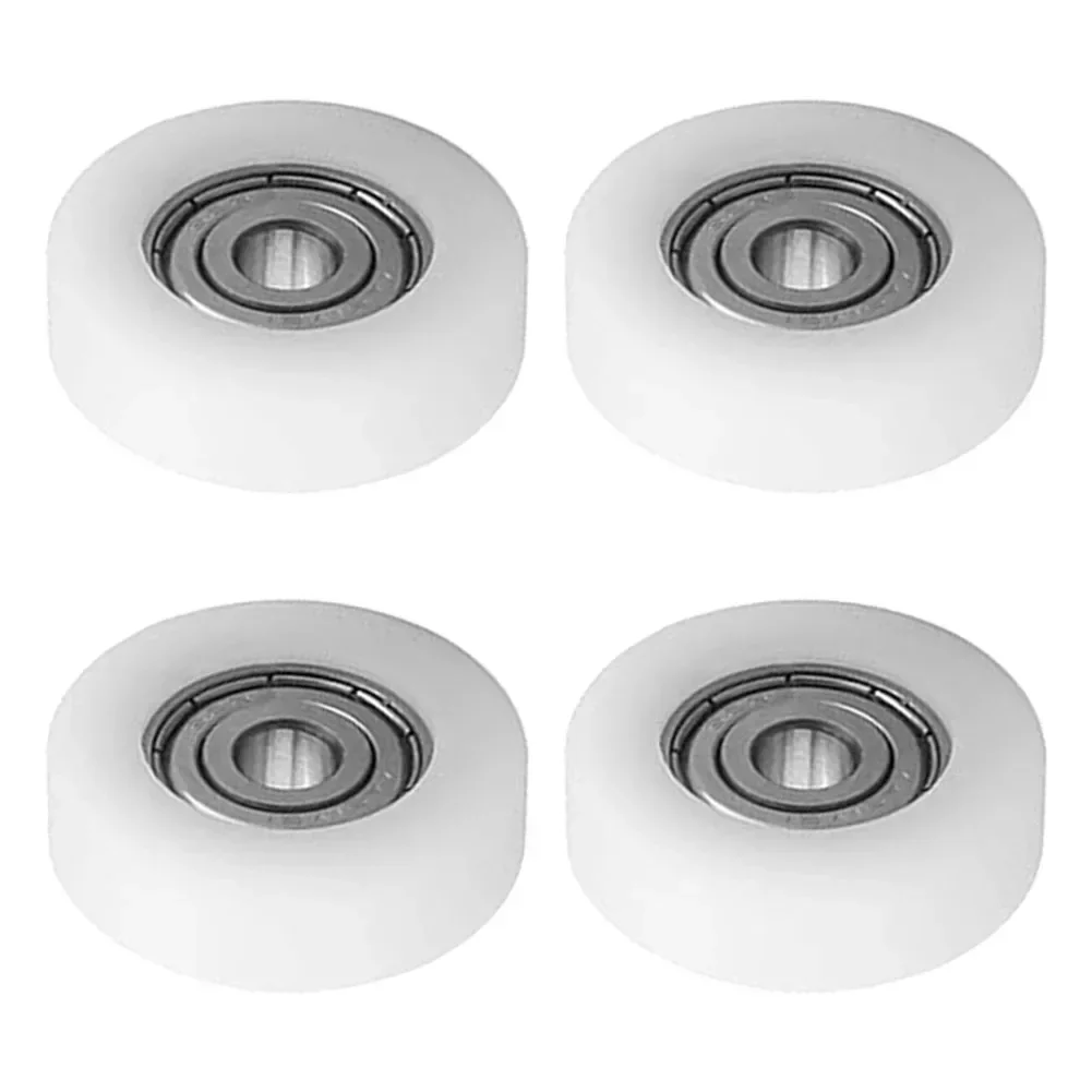 4 Pcs/Lot 2 Inch Caster Single Wheel Diameter 50mm Plastic Nylon Light White Pp Smooth  Roller Idler Bearing Pulley