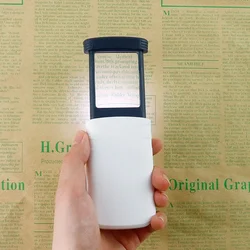 Portable Foldable Pocket Microscope 4X Magnifier with 3 LED Lights for Jewelry Reading Crafts HD Illuminated Loupe