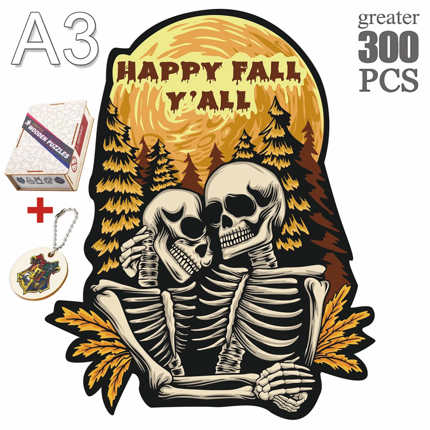 Exquisite Halloween Wooden Jigsaw Puzzles For Kids Adults Special Halloween Gift Interesting Wooden Toy Gift DIY Crafts