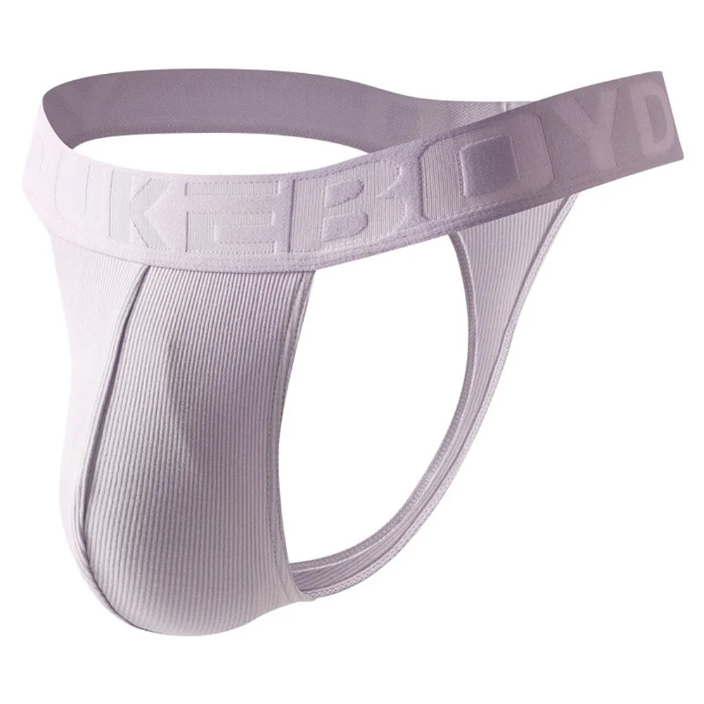 Heren Geribbelde String Ondergoed Voor Hot Man Elastische Lage Taille Lingerie Gay Sissy Pouch Slips T-Back Zomer Heren slipje Onderbroek