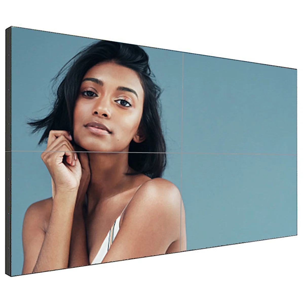 Videowall LCD Sin Costuras y Confiable de 4k y 55 Pulgadas, Pantalla de Empalme 2x2, Señalización Digital y Pantalla LCD para Publicidad, Panel de Videowall