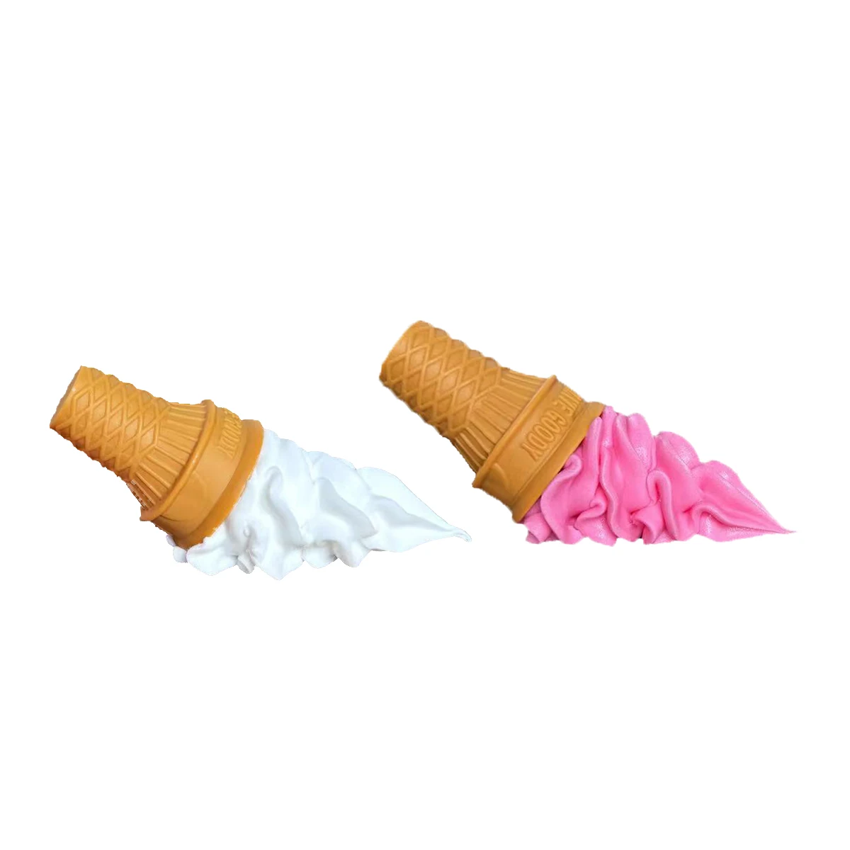 Simulation Crispy Ice Cream Model Realistic Artificial Food Model Fake Food Dessert Ice Cream Cone Photography Decorative Props