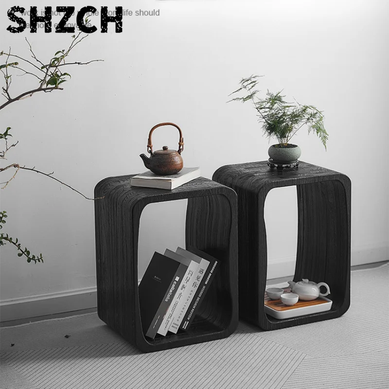 Minimalist Corner Side Table Space-saving Bedside Storage Cabinet Living Room Multi-level Shelves for Small Spaces Home Decor