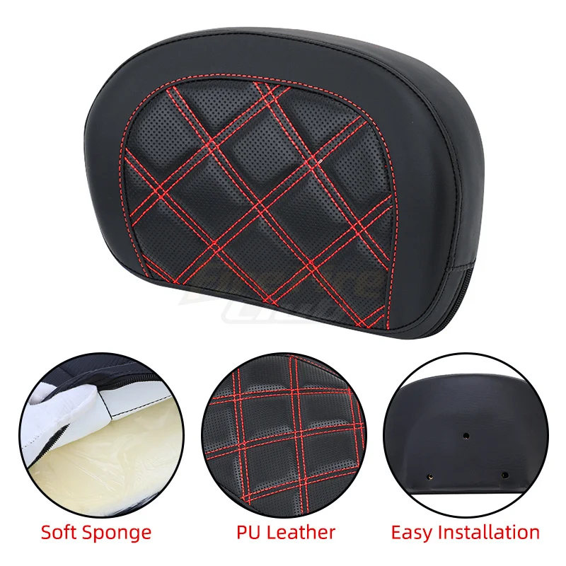 Motorcycle Parts Sissy Bar Detachable Passenger Backrest Pad For Harley Touring Street Glide Road King Road Glide 1996-later