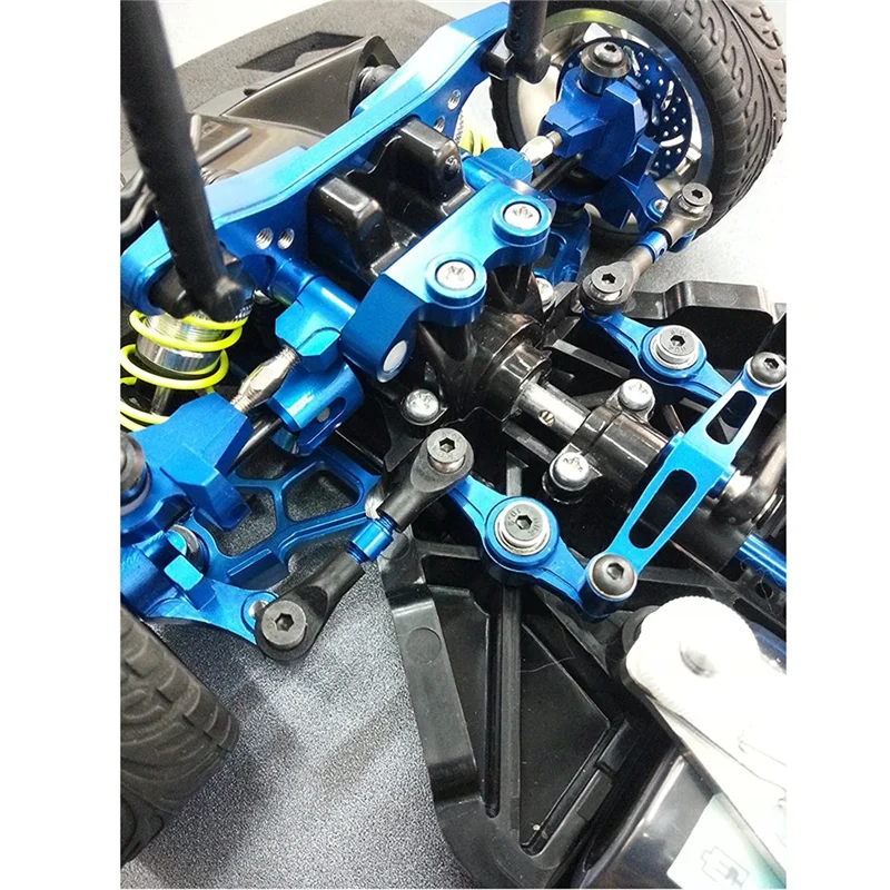 Steering Link Servo Rod para Tamiya, Peças de Atualizações de Carro, Azul Acessórios, TT-02, TT-02T, TT02, TT02T, 1, 10 RC, 3Pcs