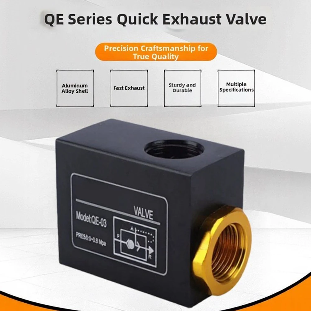 Quick Release For Exhaust Valve for Pneumatic Systems QE01 QE02 QE03 QE04 Cylinder Compatibility 18 14 38 12 BSPT Thread
