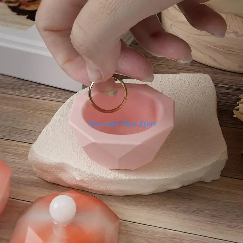 HX6F حامل تخزين معين مثمن قوالب قالب سيليكون شمعدان هندسي #5