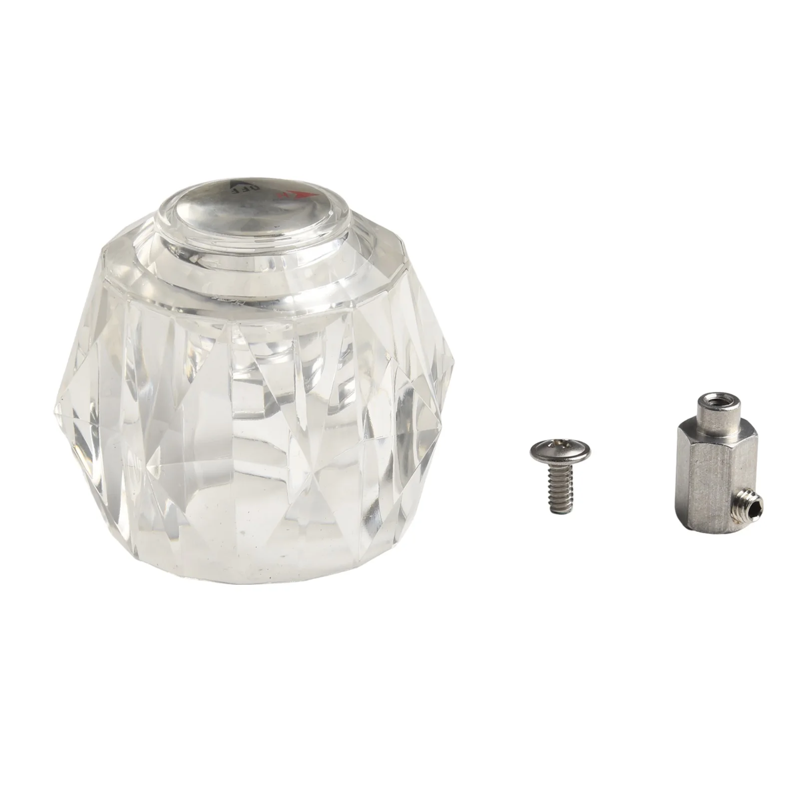 ABS Plastic Handle 7.2cm Width Shower Knob Replacement Aluminum Adapter Included Clearly Labeled Indicators Compact Design 7.2cm