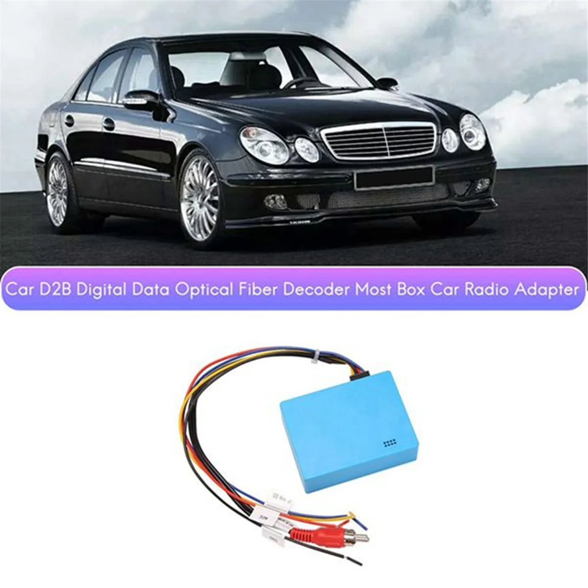 Car D2B Digital Data Fiber Optic Decoder Car Radio Adapter for Mercedes Benz ML CL SL ECS CLK