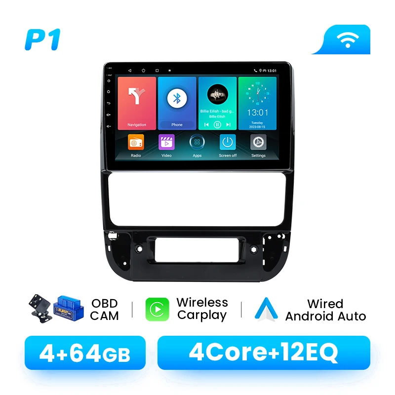 9 Inch Android 14 Autoradio Voor Peugeot 406 1999-2004 Draadloze CarPlay Android Auto GPS IPS Scherm DSP AI Spraakbesturing 4G LTE