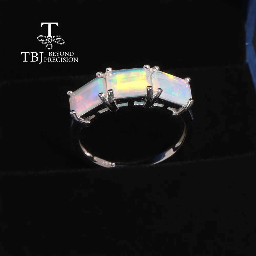 Classic gorgeous rare October Birthstone Natural Opal Ring 925 sterling silver women's Anniversary & Engagement gift