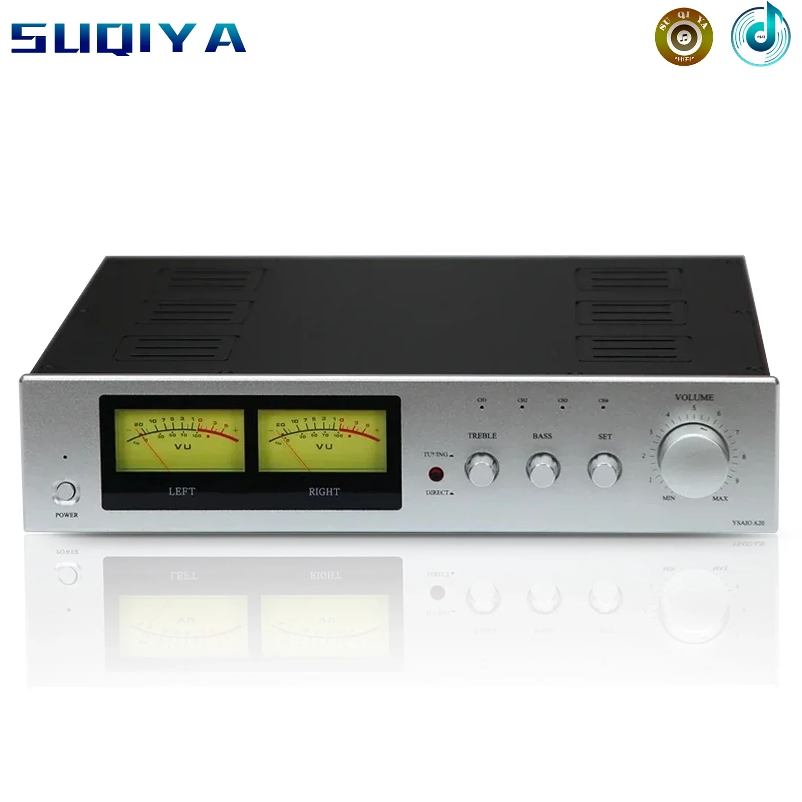 

AC220V AC110V 200W*2 2.0 Channel IRF240 IRF9240 Field Effect FET Tube Double VU Meter Home Music Audio Amplifier